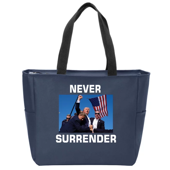 Never Surrender Trump Pennsylvania Rally Zip Tote Bag