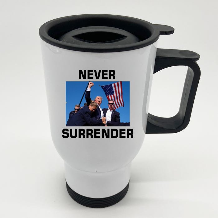 Never Surrender Trump Pennsylvania Rally Front & Back Stainless Steel Travel Mug