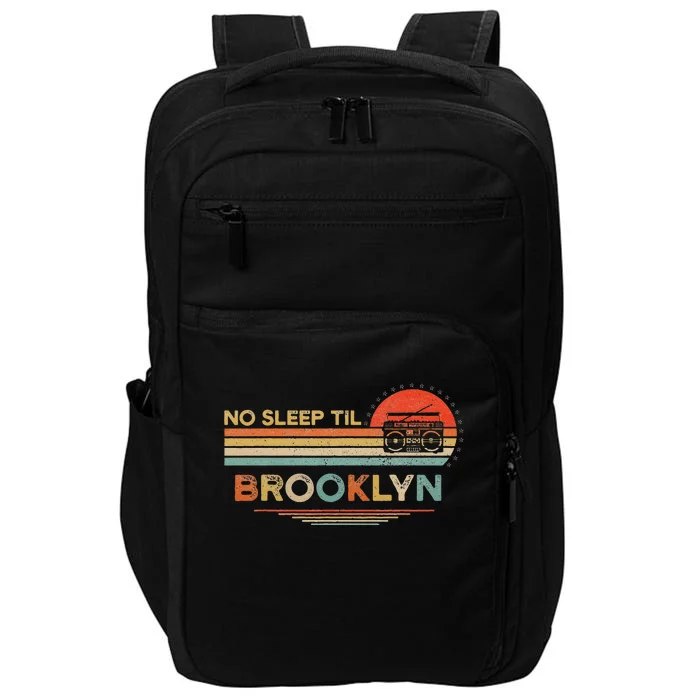 No Sleep Til Brooklyn Old School Portable Stereo Retro Impact Tech Backpack