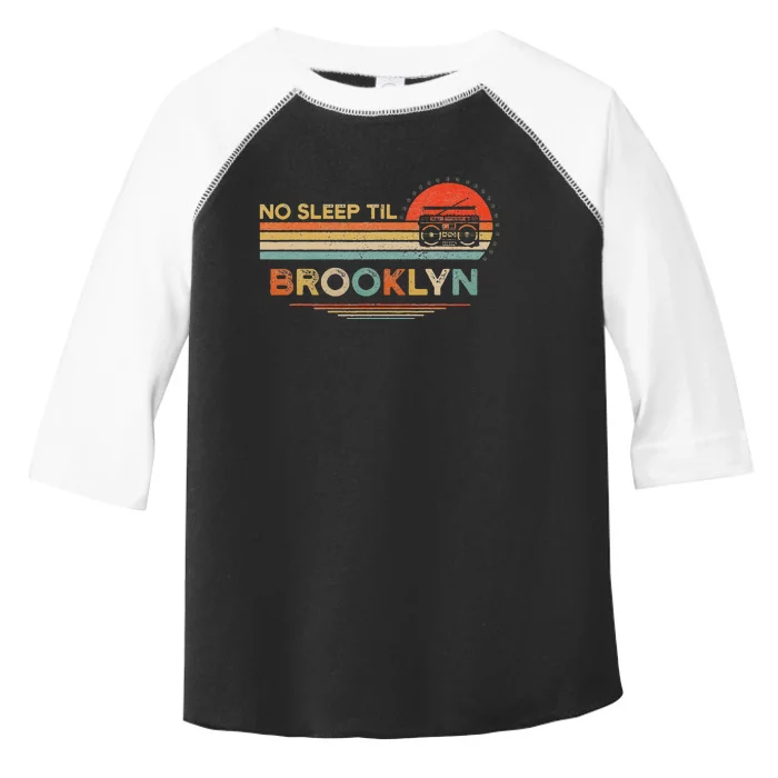 No Sleep Til Brooklyn Old School Portable Stereo Retro Toddler Fine Jersey T-Shirt