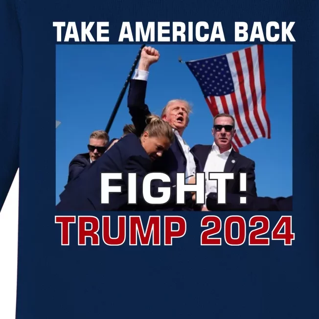 Never Surrender Trump Pennsylvania Rally Baby Long Sleeve Bodysuit