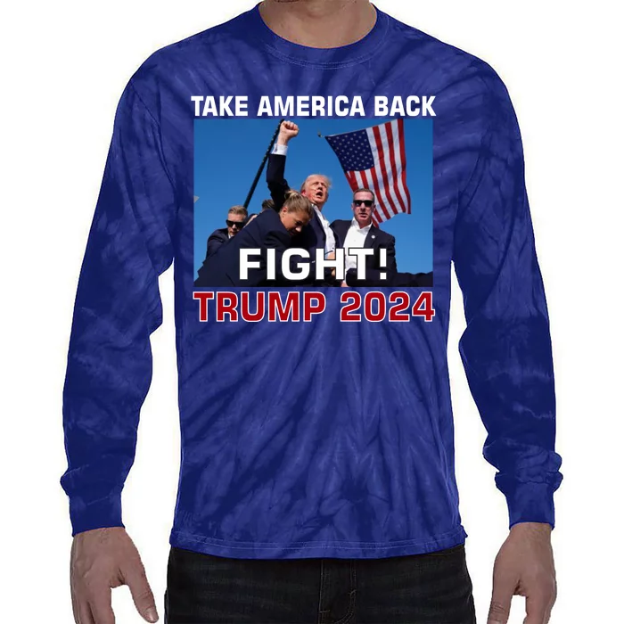 Never Surrender Trump Pennsylvania Rally Tie-Dye Long Sleeve Shirt