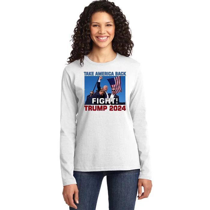 Never Surrender Trump Pennsylvania Rally Ladies Long Sleeve Shirt