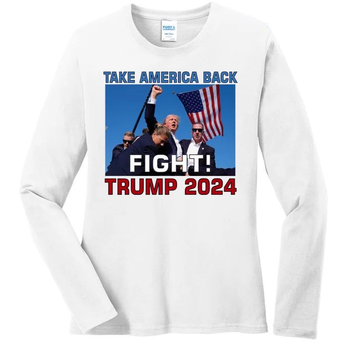 Never Surrender Trump Pennsylvania Rally Ladies Long Sleeve Shirt