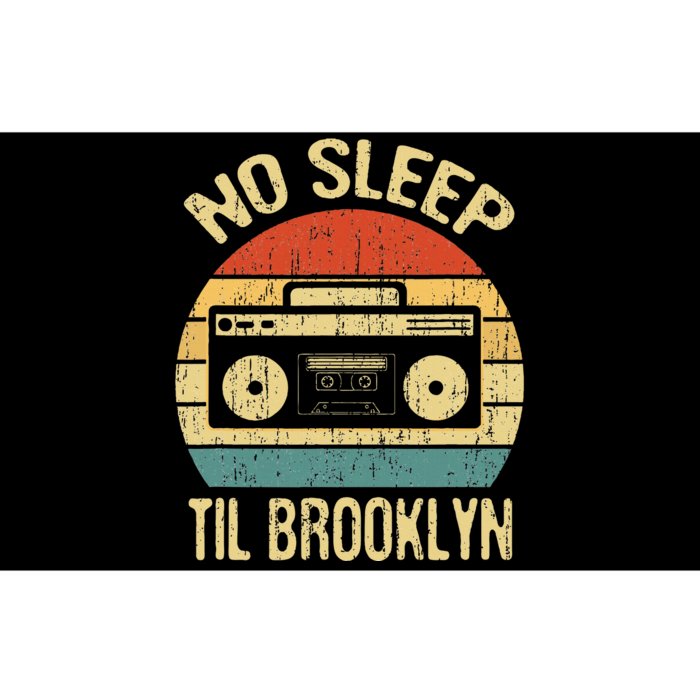 No Sleep Til Brooklyn Retro Old School Stereo Ghetto Blaster Bumper Sticker