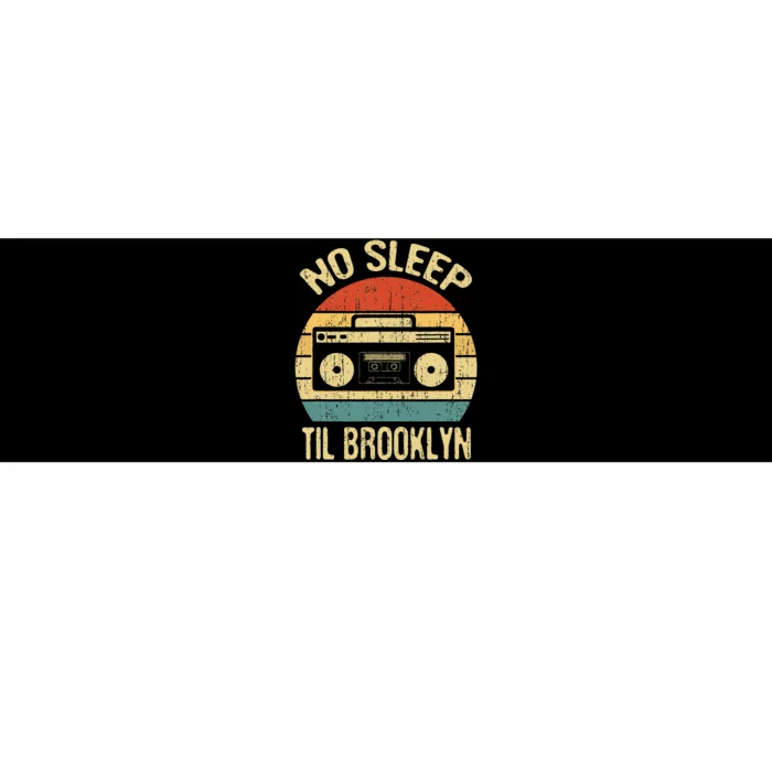 No Sleep Til Brooklyn Retro Old School Stereo Ghetto Blaster Bumper Sticker