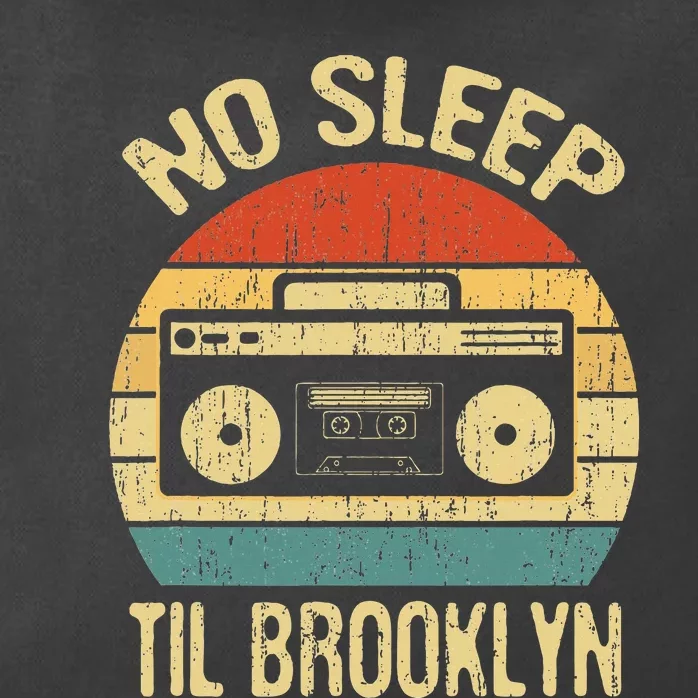 No Sleep Til Brooklyn Retro Old School Stereo Ghetto Blaster Zip Tote Bag