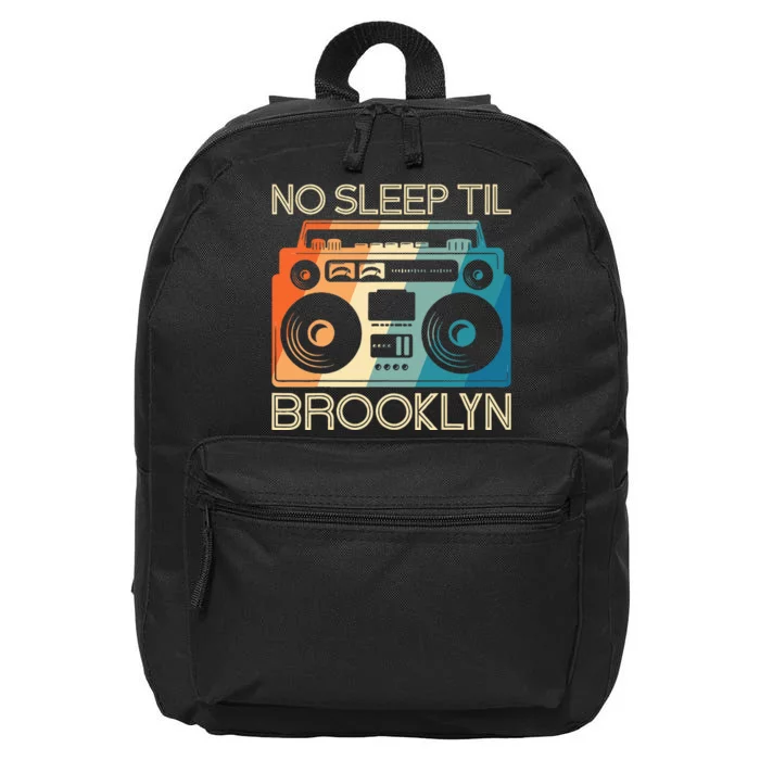 No Sleep Til Brooklyn Old School Portable Stereo 16 in Basic Backpack