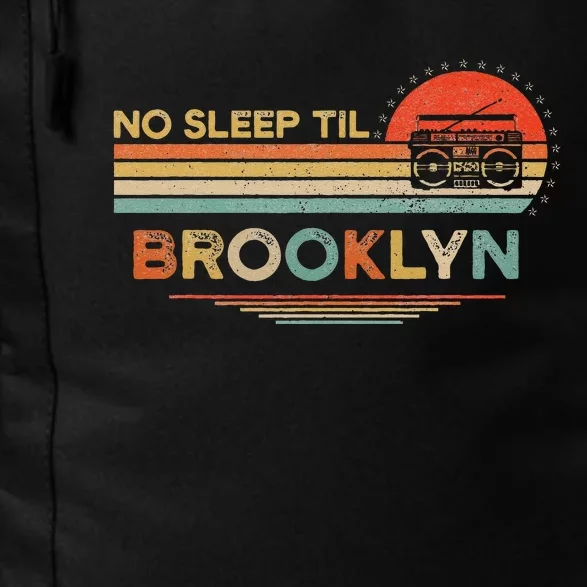 No Sleep Til Brooklyn Old School Portable Stereo Retro Daily Commute Backpack