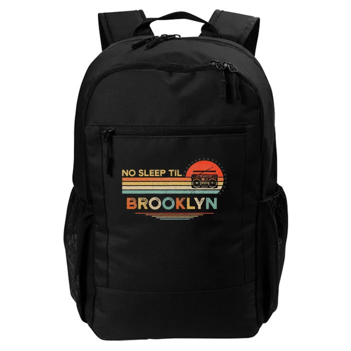 No Sleep Til Brooklyn Old School Portable Stereo Retro Daily Commute Backpack