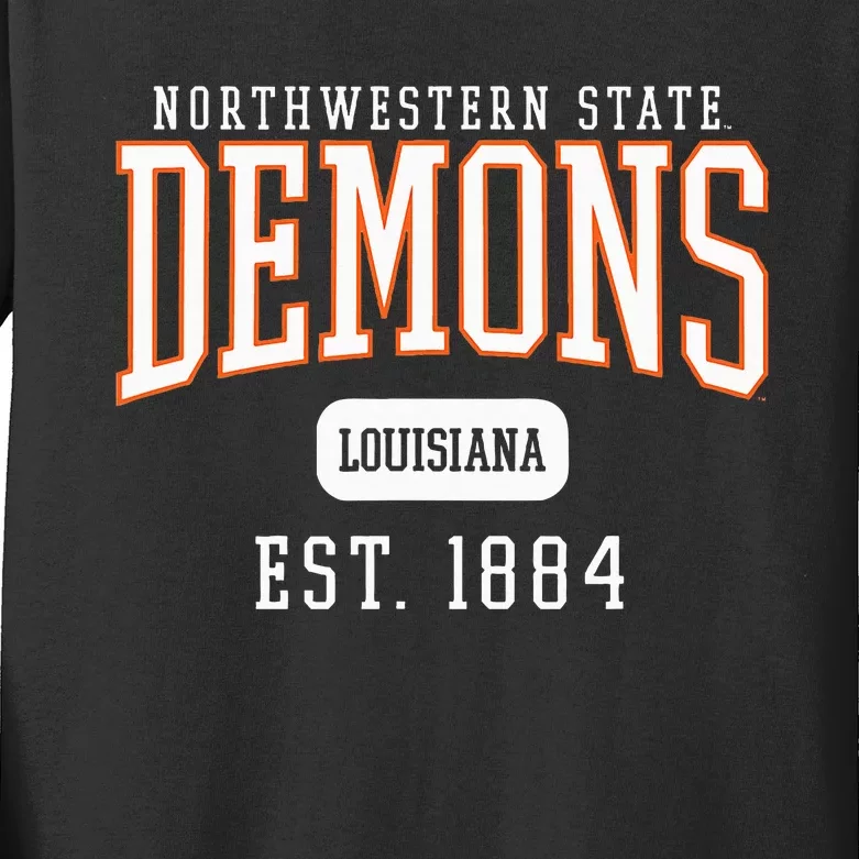 Northwestern State University Nsu Demons Est. Date Kids Long Sleeve Shirt