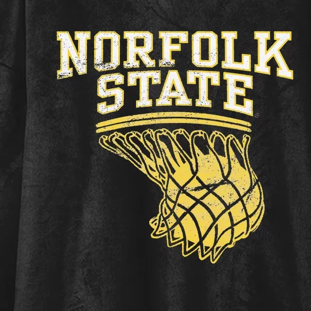 Norfolk State University Spartans Basketball Hoop Hooded Wearable Blanket