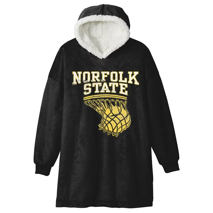 Norfolk State University Spartans Basketball Hoop Hooded Wearable Blanket