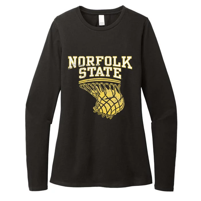 Norfolk State University Spartans Basketball Hoop Womens CVC Long Sleeve Shirt