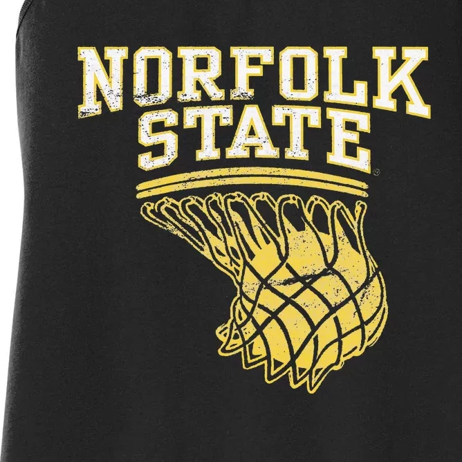 Norfolk State University Spartans Basketball Hoop Women's Racerback Tank