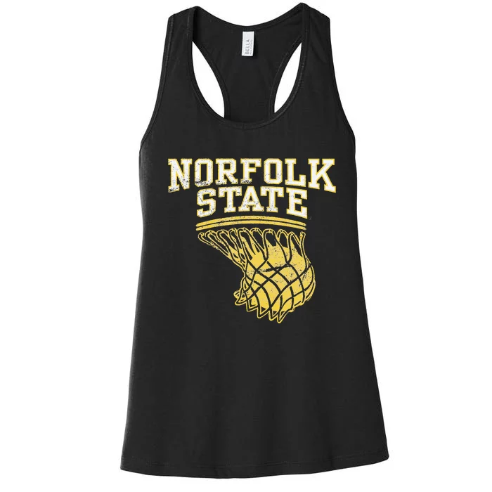 Norfolk State University Spartans Basketball Hoop Women's Racerback Tank