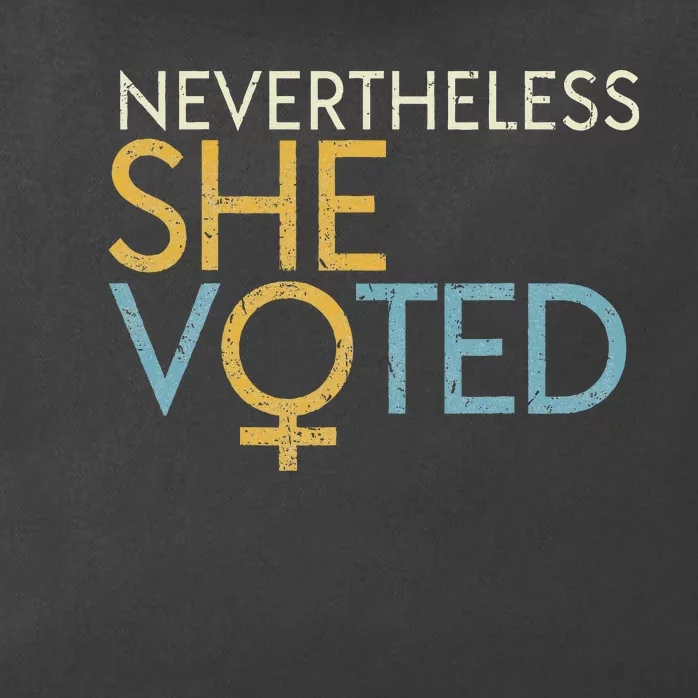 Nevertheless She Voted WoS Rights Feminist Gift Zip Tote Bag