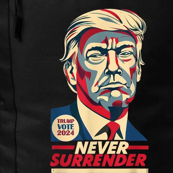 Never Surrender Vote Trump 2024 Vintage Supportive Campaign Daily Commute Backpack