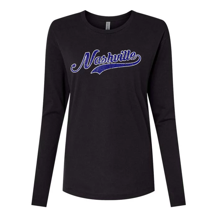 Nashville Soccer Vintage Fan Womens Cotton Relaxed Long Sleeve T-Shirt