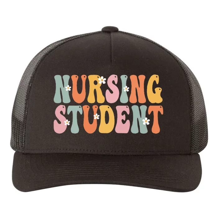 Nursing Student Week Groovy Appreciation Day For Women Work Yupoong Adult 5-Panel Trucker Hat