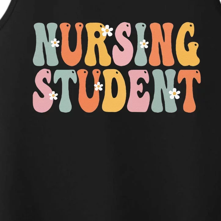 Nursing Student Week Groovy Appreciation Day For Women Work Performance Tank