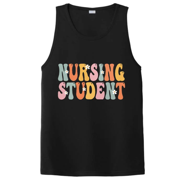 Nursing Student Week Groovy Appreciation Day For Women Work Performance Tank