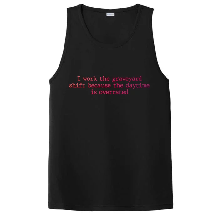 Night Shift Working Quote Nurses Night Crew Nursing Team Great Gift Performance Tank