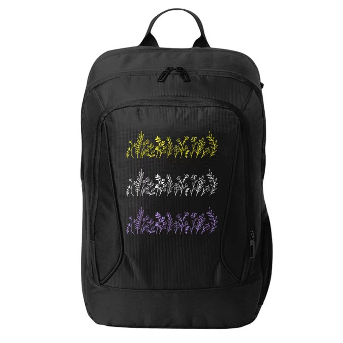 Nonbinary Subtle Wildflowers Floral Lgbtq Lgbt Cute Gift City Backpack