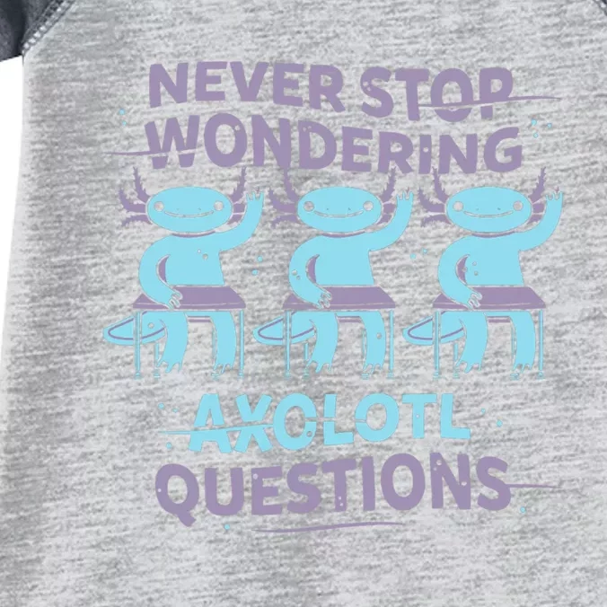 Never Stop Wondering AXOLOTL QUESTIONS Infant Baby Jersey Bodysuit