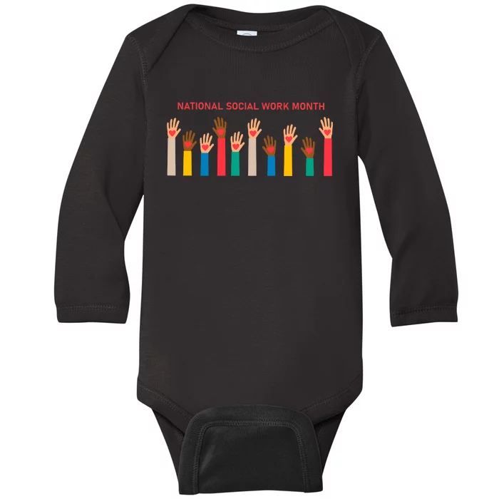 National Social Work Month Baby Long Sleeve Bodysuit