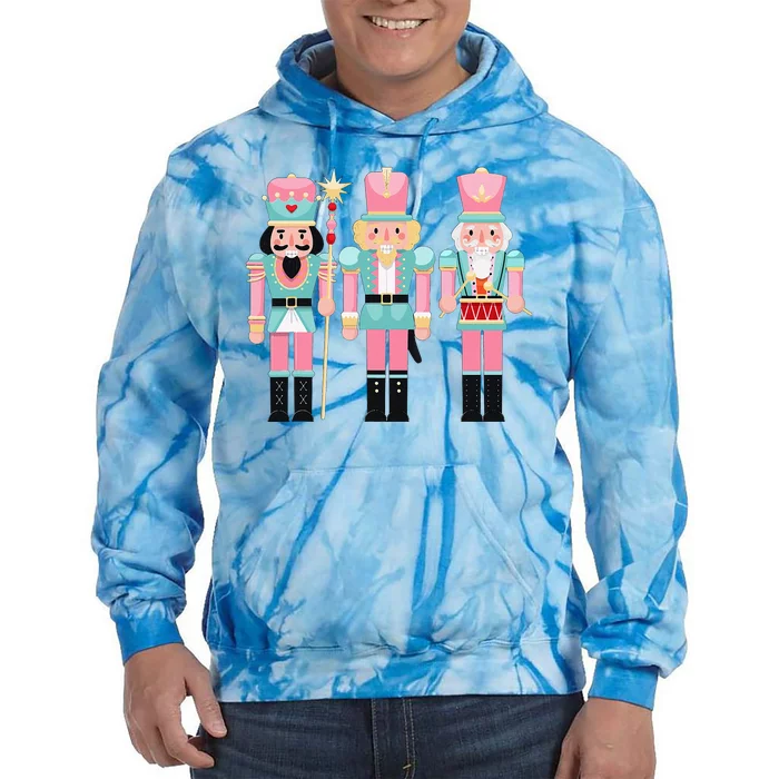 Nutcracker Squad Xmas Christmas Pajamas Tie Dye Hoodie