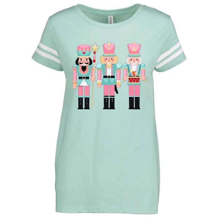 Nutcracker Squad Xmas Christmas Pajamas Enza Ladies Jersey Football T-Shirt