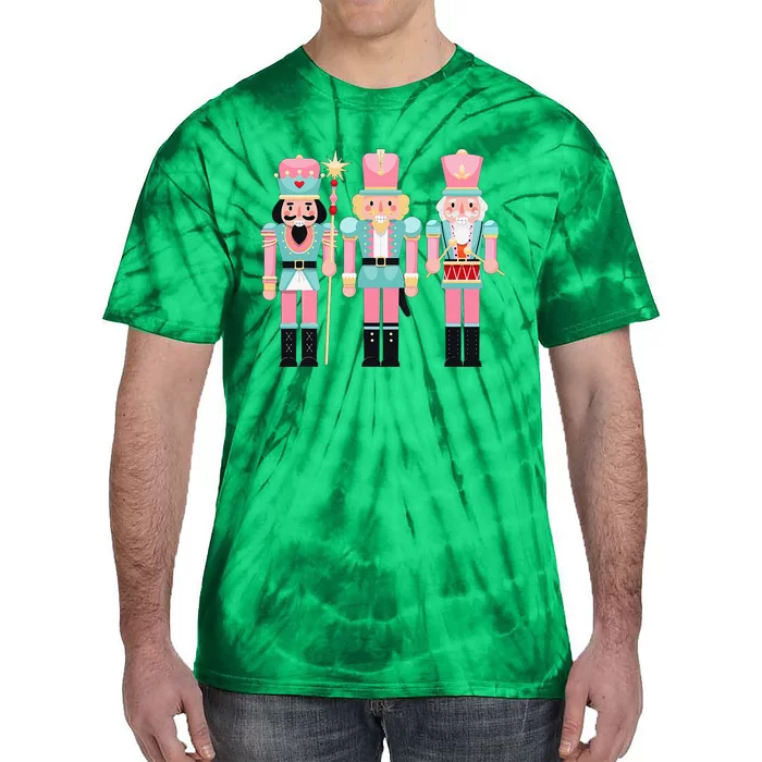 Nutcracker Squad Xmas Christmas Pajamas Tie-Dye T-Shirt