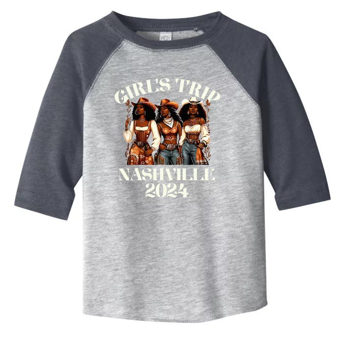 Nashville Trip 2024 African Melanin Cowgirl Toddler Fine Jersey T-Shirt