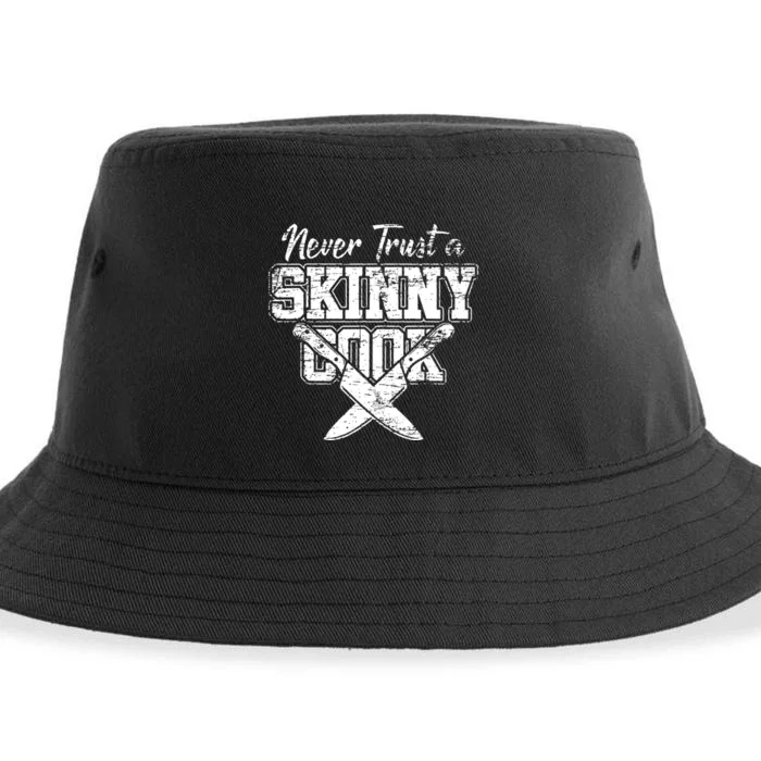 Never Trust A Skinny Cook Sustainable Bucket Hat