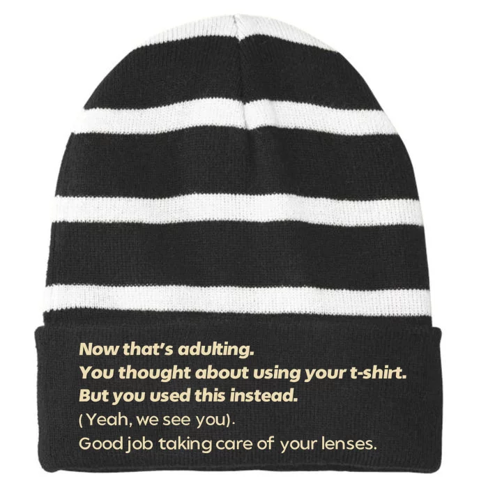 Now ThatS Adulting You Thought About Using Your Striped Beanie with Solid Band