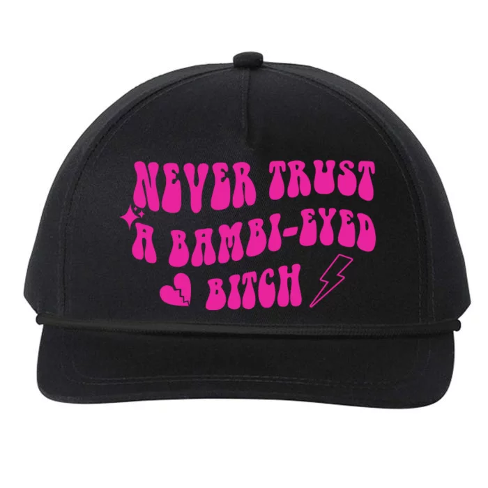 Never Trust A Bambi Eyed Biitch Snapback Five-Panel Rope Hat