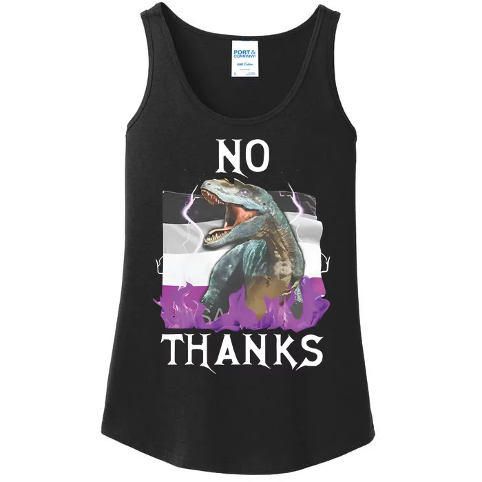 No Thanks Asexual Flag Ladies Essential Tank