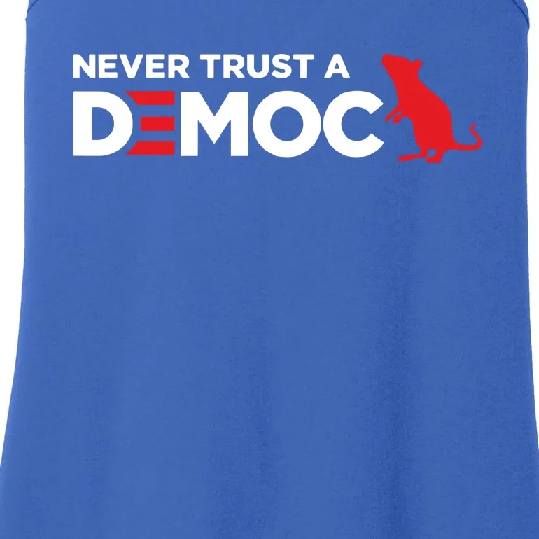 Never Trust A Democrat Ladies Essential Tank