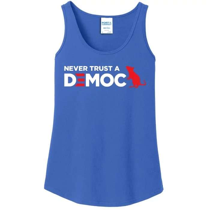 Never Trust A Democrat Ladies Essential Tank