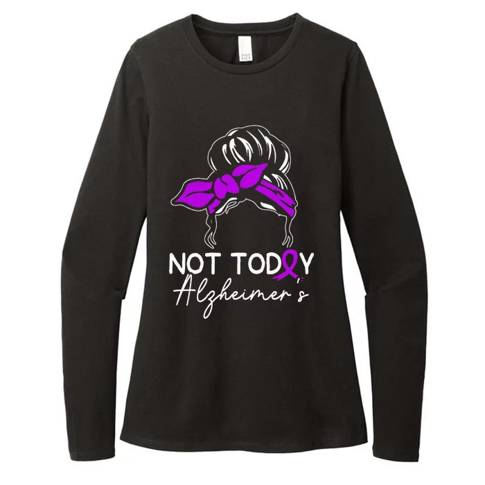 Not Today Alzheimers Alzheimers Disease Awareness Womens CVC Long Sleeve Shirt