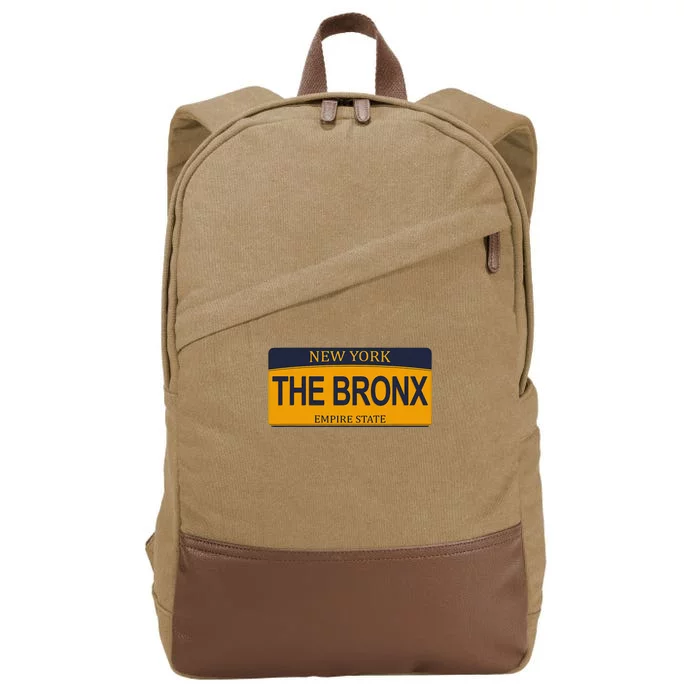 Nyc The Bronx New York City The Bronx License Plate Cotton Canvas Backpack