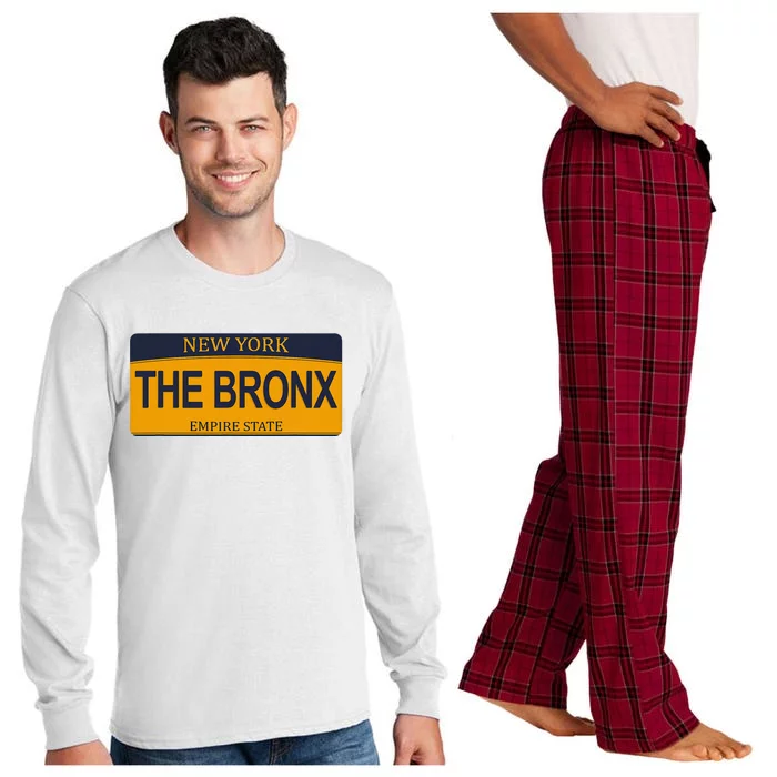 Nyc The Bronx New York City The Bronx License Plate Long Sleeve Pajama Set