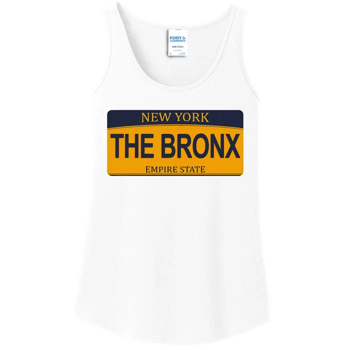 Nyc The Bronx New York City The Bronx License Plate Ladies Essential Tank