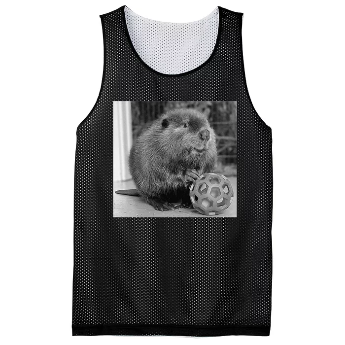 Nibi The Beaver With The Moon Vintage Beaver Lover Mesh Reversible Basketball Jersey Tank