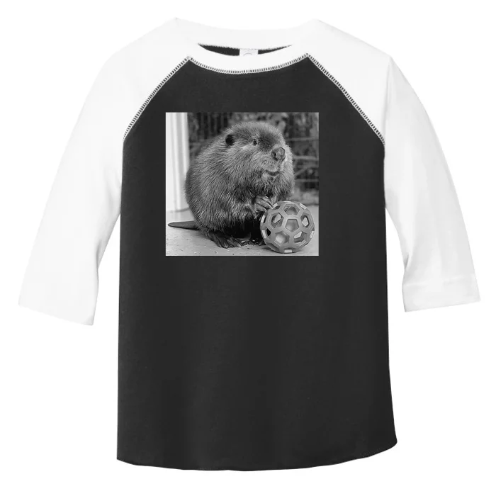 Nibi The Beaver With The Moon Vintage Beaver Lover Toddler Fine Jersey T-Shirt