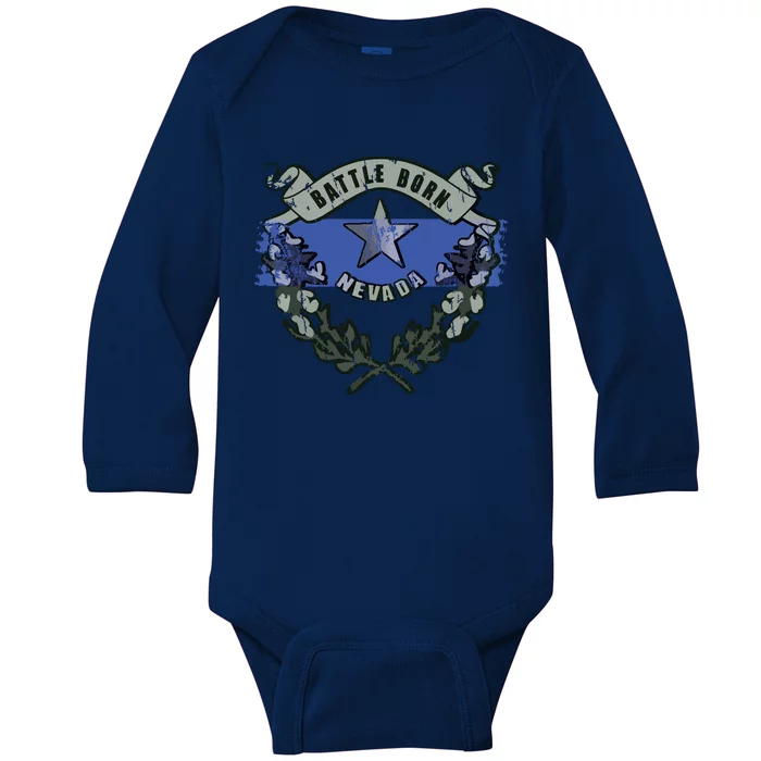 Nevada Thin Blue Line Baby Long Sleeve Bodysuit