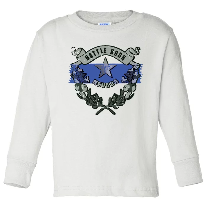 Nevada Thin Blue Line Toddler Long Sleeve Shirt