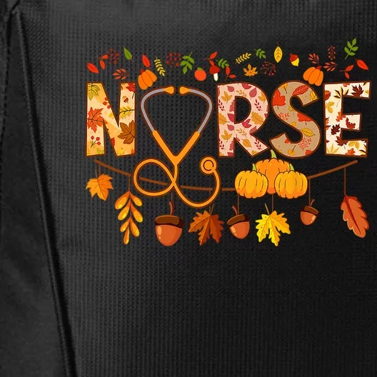 Nurse Thanksgiving Cute Gift Health Worker Nursing Fall Nurse Gift City Backpack