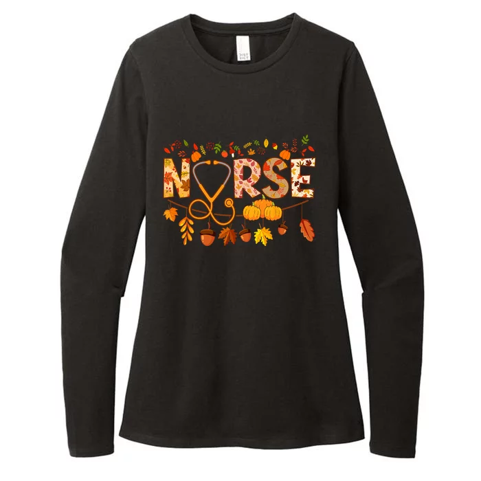 Nurse Thanksgiving Cute Gift Health Worker Nursing Fall Nurse Gift Womens CVC Long Sleeve Shirt